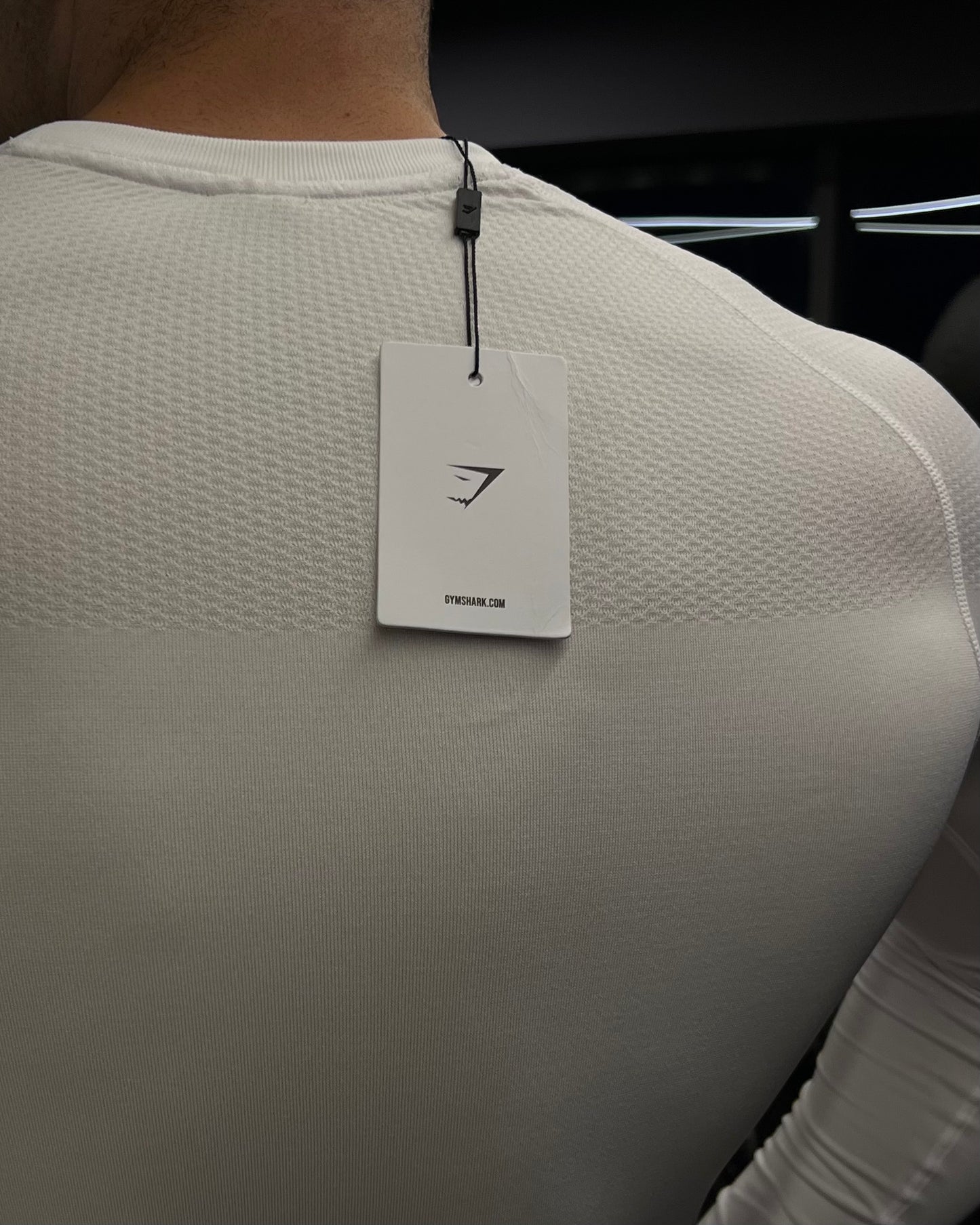 GYMSHARK WHITE COMPRESSION LONG SLEEVE