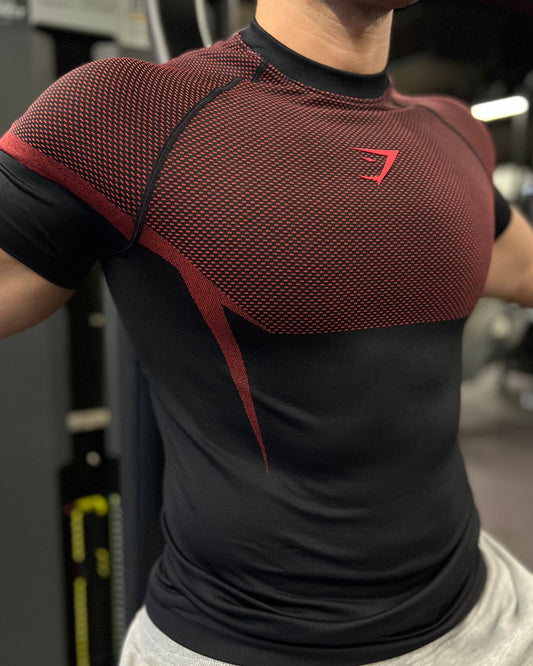 GYMSHARK ONYX V5 BLACKxRED
