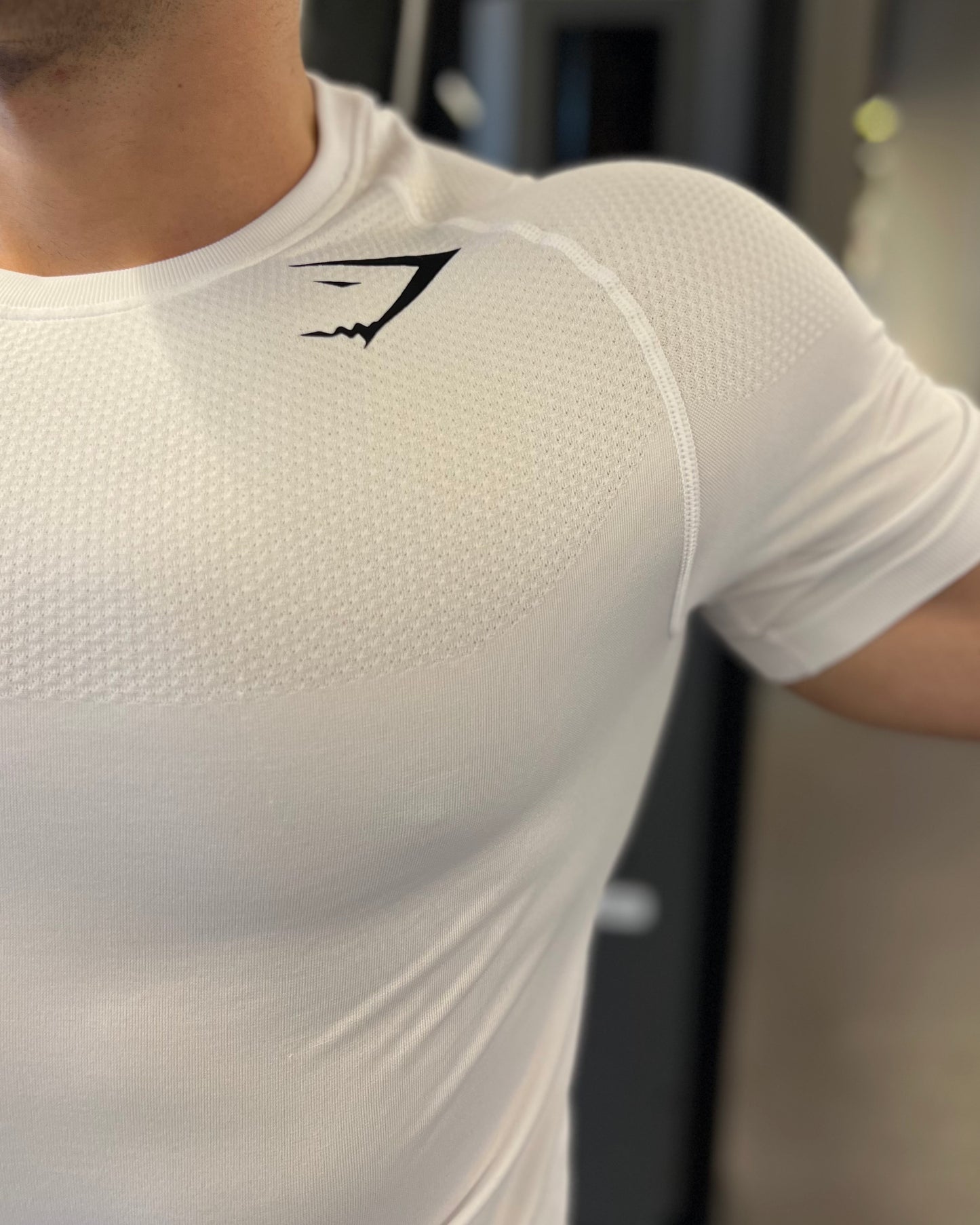 GYMSHARK WHITE COMPRESSION